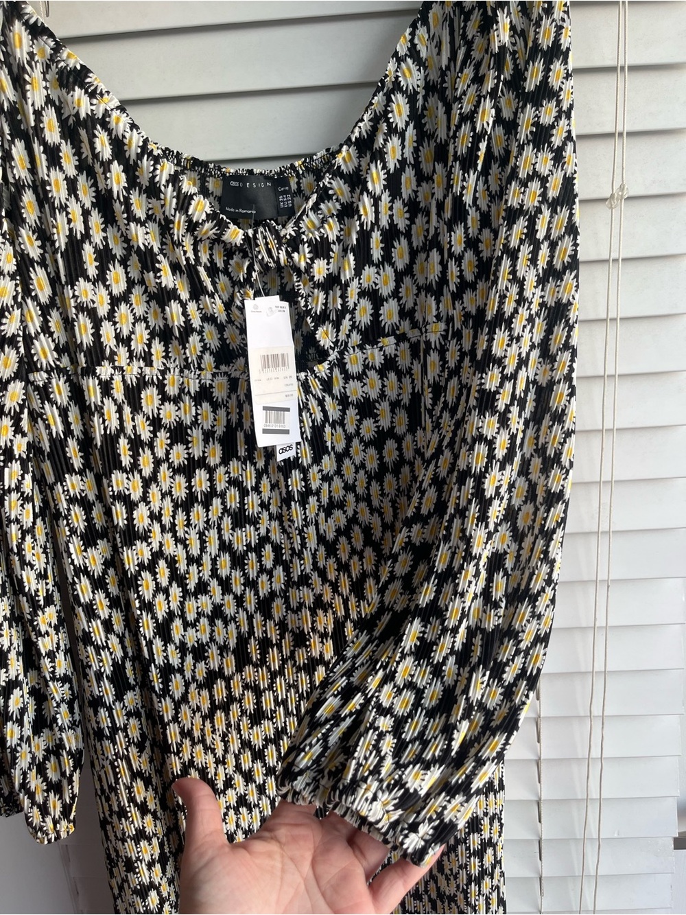 ASOS plus size pleated floral dress BNWT - Picture 4 of 8